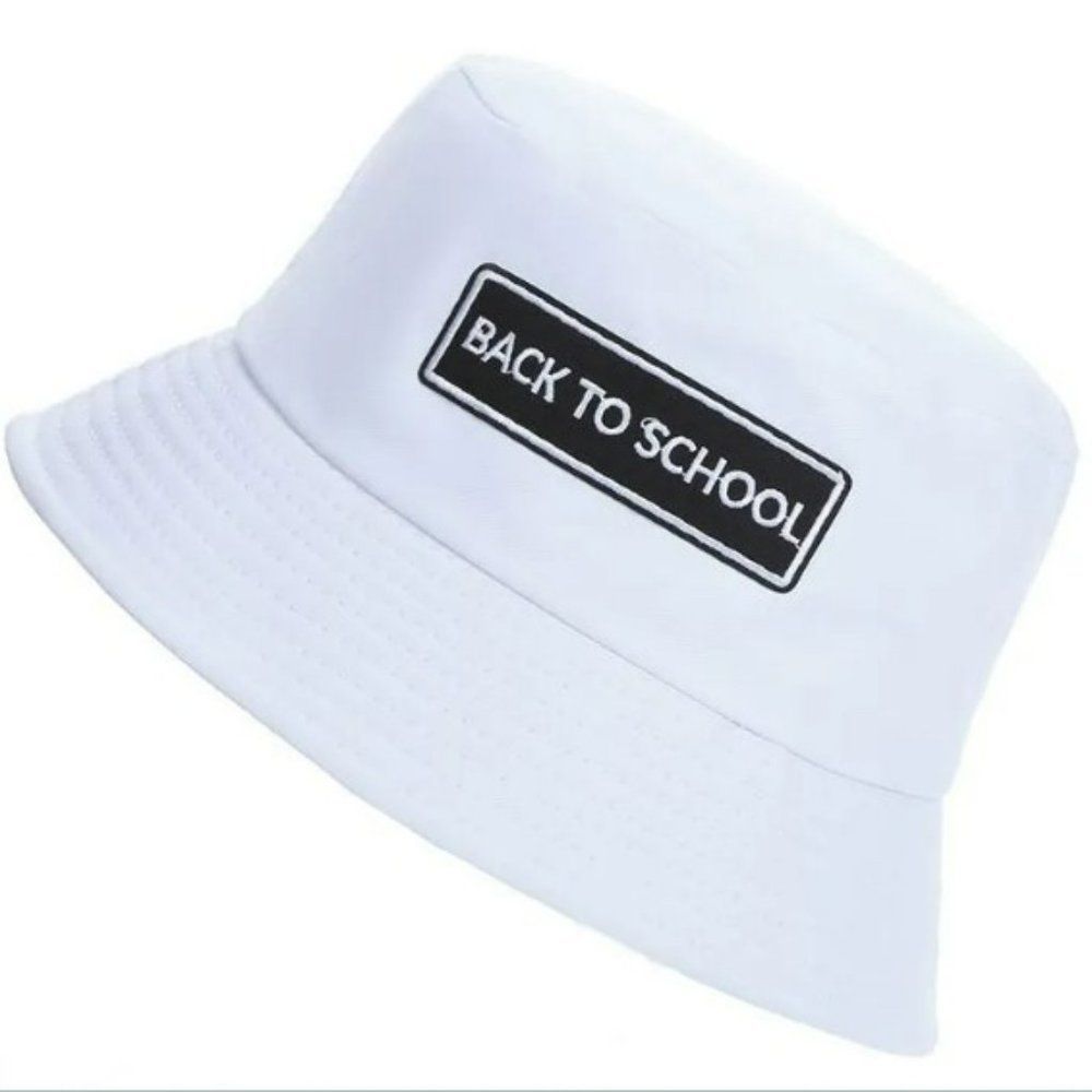 Back to School Letter Embroidered Bucket Hat